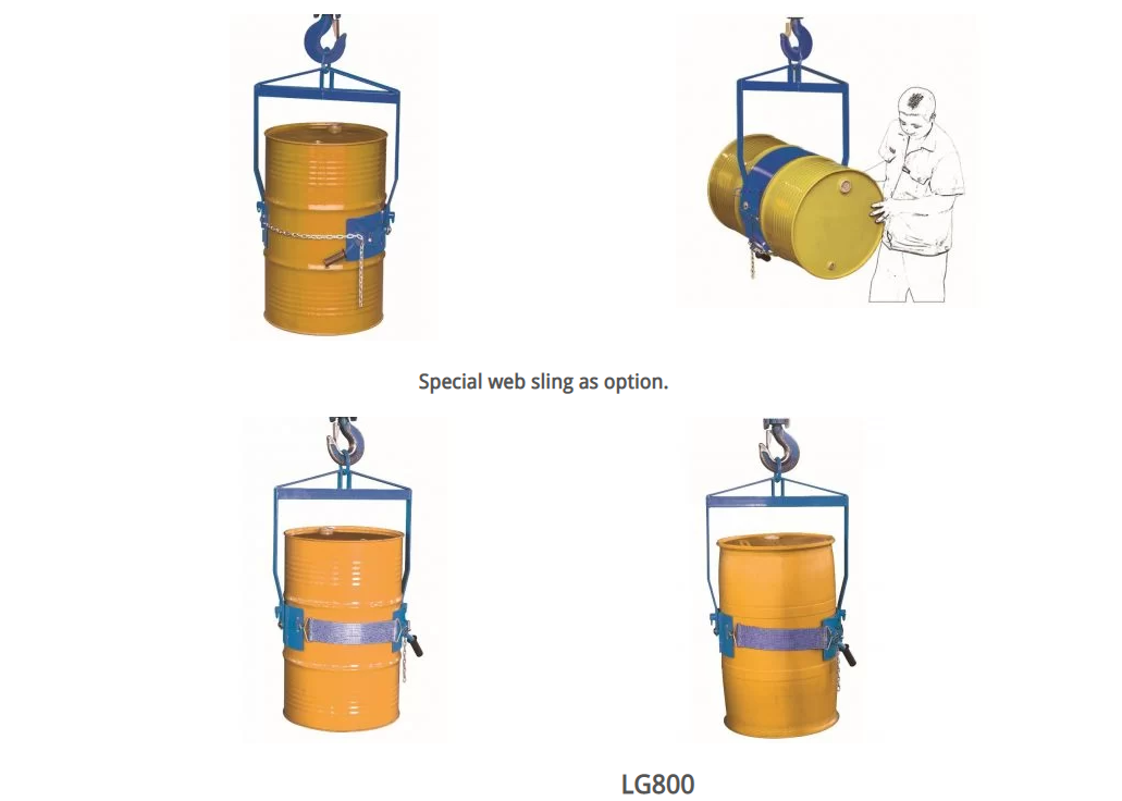 LM800N / LG800 अनुलंब ड्रम लिफ्टर्स